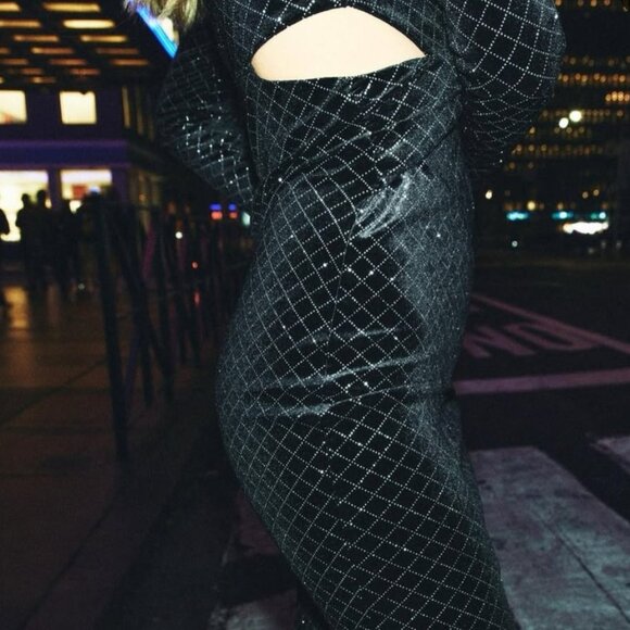 ZARA SHIMMERY VELVET DRESS ladies medium - Picture 10 of 12